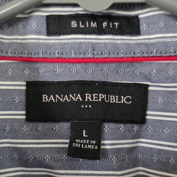 Banana Republic Chambray Short Sleeve Shirt Size Large - Picture 5 of 6